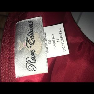formal size 12 red dress